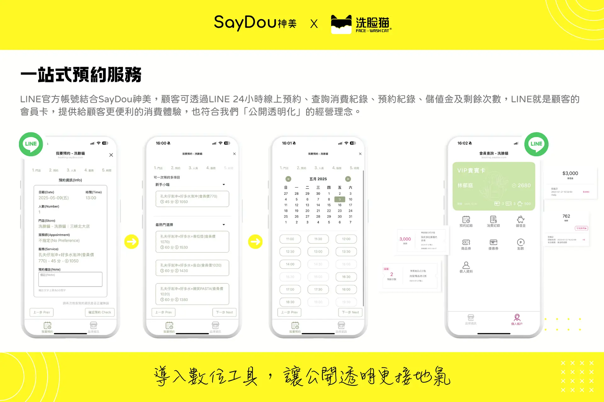 洗臉貓個案分享-導入數位工具說明1-線上預約